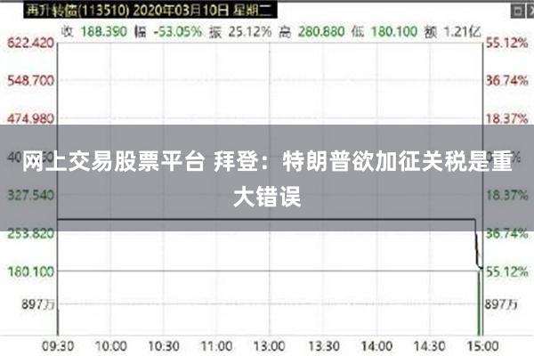 网上交易股票平台 拜登：特朗普欲加征关税是重大错误