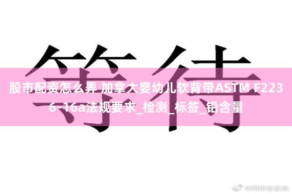 股市配资怎么弄 加拿大婴幼儿软背带ASTM F2236-16a法规要求_检测_标签_铅含量